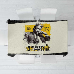 Martin Luther King Jr Tablecloth Black Lives Matter Street Art Portrait Civil Rights Tribute Bold Striped - African Pride