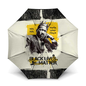Martin Luther King Jr Umbrella Black Lives Matter Street Art Portrait Civil Rights Tribute Bold Striped - African Pride