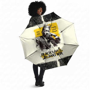 Martin Luther King Jr Umbrella Black Lives Matter Street Art Portrait Civil Rights Tribute Bold Striped - African Pride