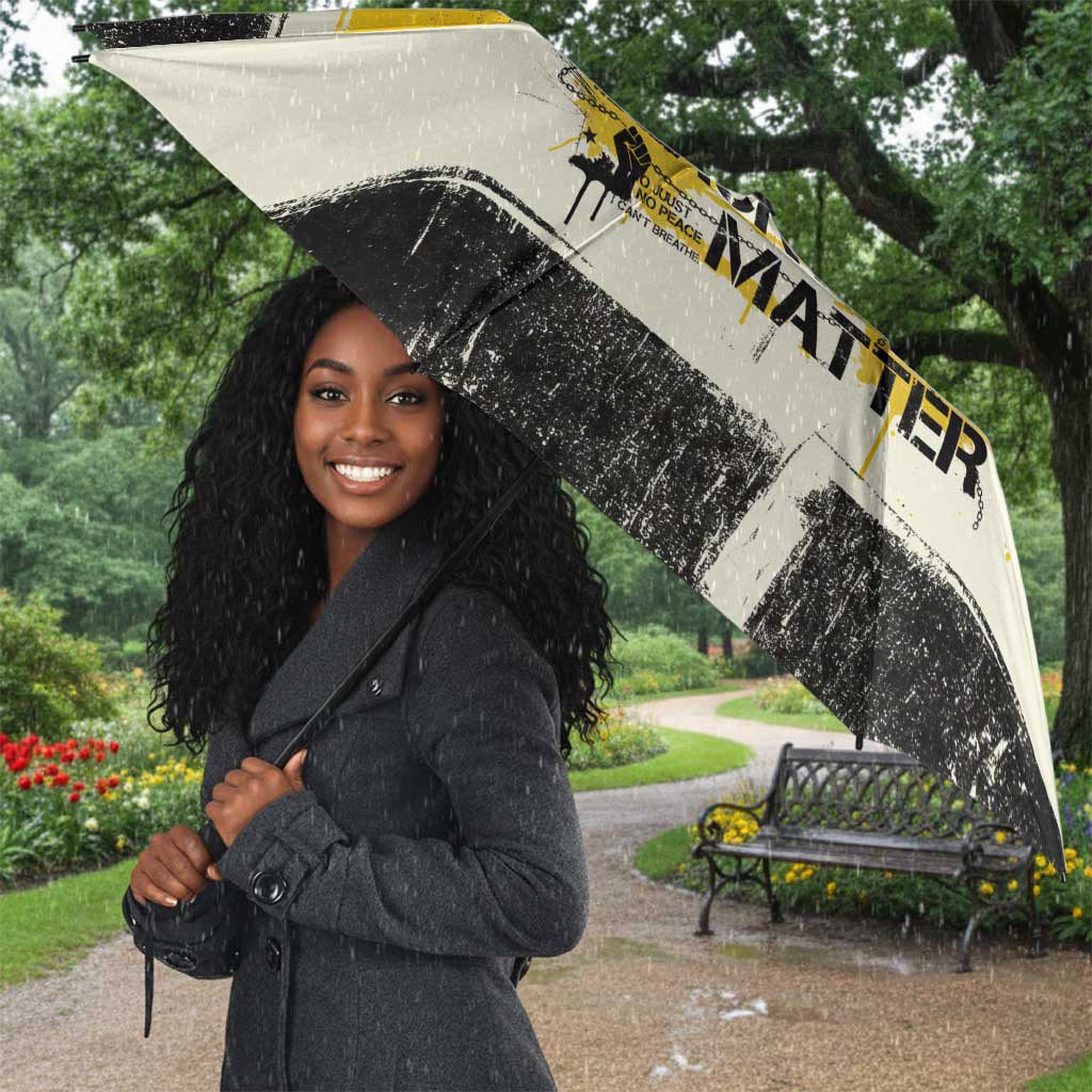 Martin Luther King Jr Umbrella Black Lives Matter Street Art Portrait Civil Rights Tribute Bold Striped - African Pride