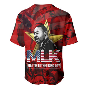 MLK Day Baseball Jersey Martin Luther King Jr Tribute American Flag Lettering TS04