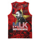 MLK Day Basketball Jersey Martin Luther King Jr Tribute American Flag Lettering - African Pride