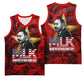 MLK Day Basketball Jersey Martin Luther King Jr Tribute American Flag Lettering - African Pride