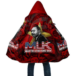 MLK Day Cloak Martin Luther King Jr Tribute American Flag Lettering - African Pride