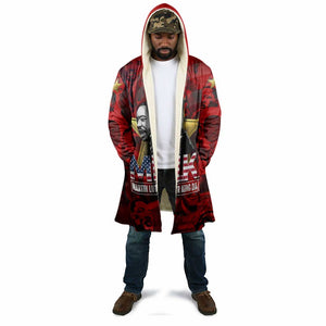 MLK Day Cloak Martin Luther King Jr Tribute American Flag Lettering - African Pride