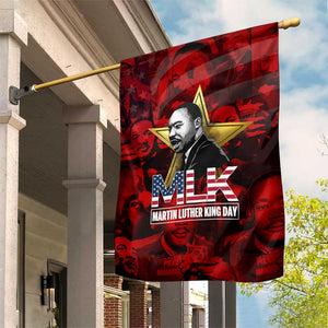 MLK Day Garden Flag Martin Luther King Jr Tribute American Flag Lettering - African Pride