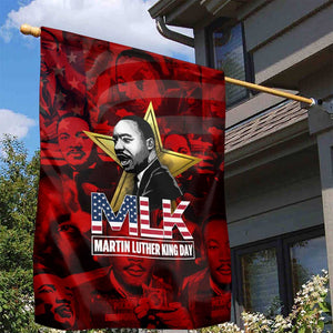MLK Day Garden Flag Martin Luther King Jr Tribute American Flag Lettering - African Pride