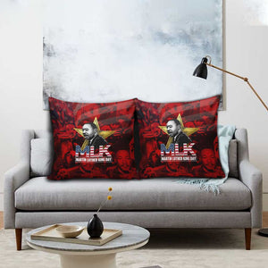 MLK Day Pillow Cover Martin Luther King Jr Tribute American Flag Lettering - African Pride