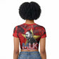 MLK Day Raglan Cropped T shirt Martin Luther King Jr Tribute American Flag Lettering TS04