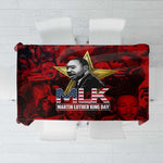 MLK Day Tablecloth Martin Luther King Jr Tribute American Flag Lettering - African Pride