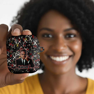 Malcolm X AirPods Case Street Art Style Portrait Quote The Future Belongs to Those Who Prepare Civil Rights Tribute - African Pride
