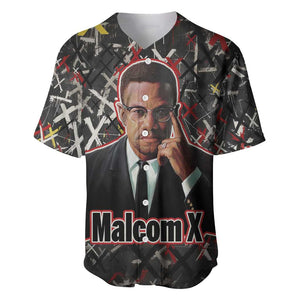 Malcolm X Baseball Jersey Street Art Style Portrait Quote The Future Belongs to Those Who Prepare Civil Rights Tribute TS04