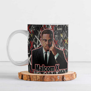 Malcolm X Ceramic Mug Street Art Style Portrait Quote The Future Belongs to Those Who Prepare Civil Rights Tribute - African Pride