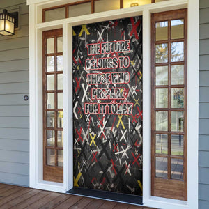 Malcolm X Door Cover Street Art Style Portrait Quote The Future Belongs to Those Who Prepare Civil Rights Tribute - African Pride