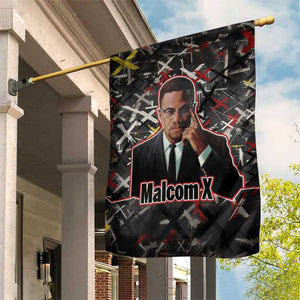 Malcolm X Garden Flag Street Art Style Portrait Quote The Future Belongs to Those Who Prepare Civil Rights Tribute - African Pride