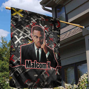 Malcolm X Garden Flag Street Art Style Portrait Quote The Future Belongs to Those Who Prepare Civil Rights Tribute - African Pride
