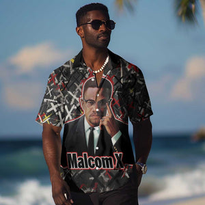 Malcolm X Hawaiian Shirt Street Art Style Portrait Quote The Future Belongs to Those Who Prepare Civil Rights Tribute TS04