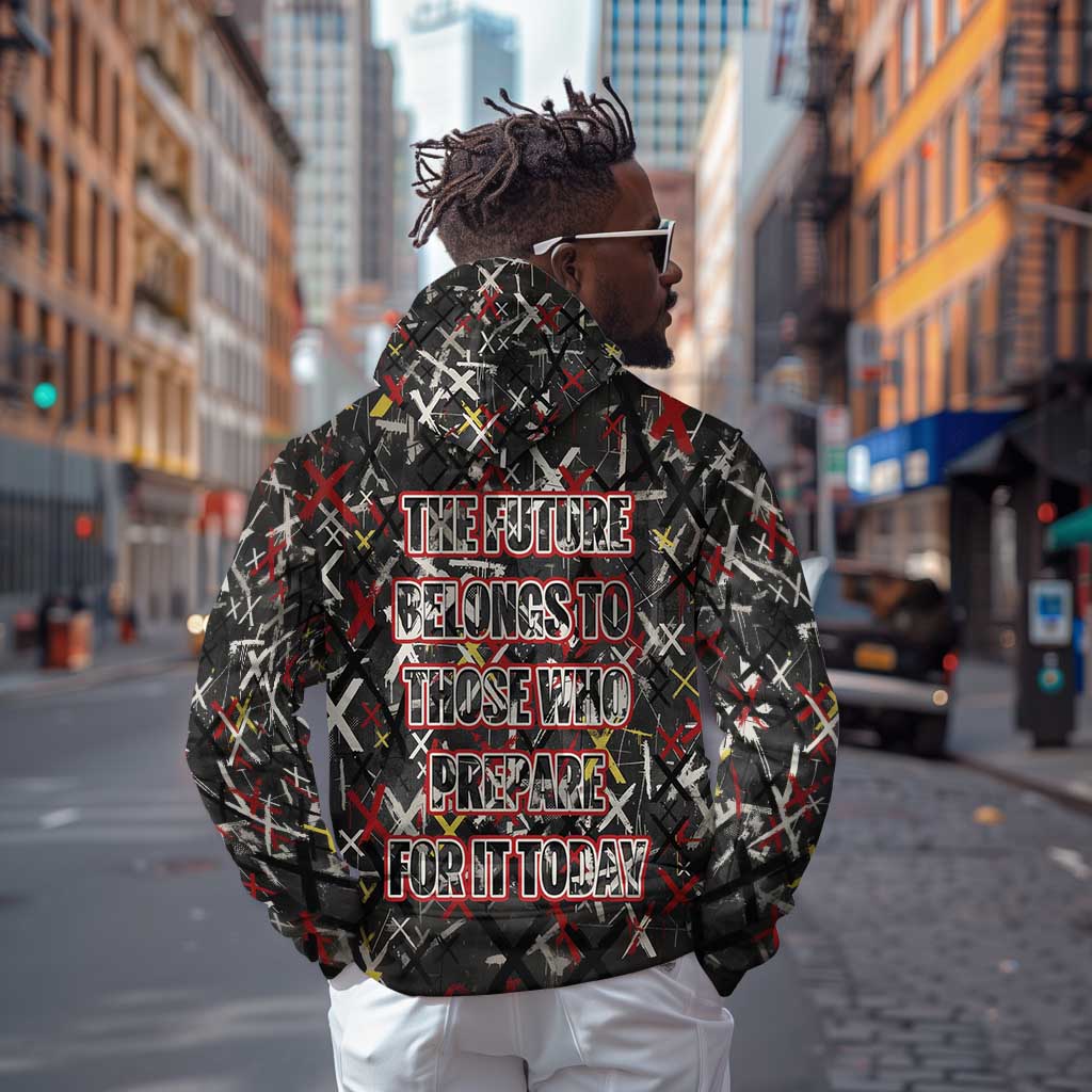 Malcolm X Hoodie Street Art Style Portrait Quote The Future Belongs to Those Who Prepare Civil Rights Tribute - African Pride