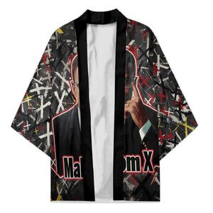 Malcolm X Kimono Street Art Style Portrait Quote The Future Belongs to Those Who Prepare Civil Rights Tribute - African Pride