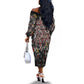 Malcolm X Off The Shoulder Long Sleeve Dress Street Art Style Portrait Quote The Future Belongs to Those Who Prepare Civil Rights Tribute - African Pride