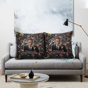 Malcolm X Pillow Cover Street Art Style Portrait Quote The Future Belongs to Those Who Prepare Civil Rights Tribute - African Pride