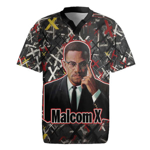 Malcolm X Rugby Jersey Street Art Style Portrait Quote The Future Belongs to Those Who Prepare Civil Rights Tribute TS04