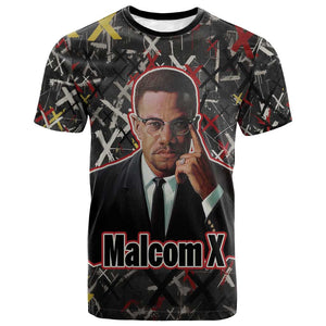 Malcolm X T shirt Street Art Style Portrait Quote The Future Belongs to Those Who Prepare Civil Rights Tribute TS04