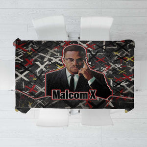 Malcolm X Tablecloth Street Art Style Portrait Quote The Future Belongs to Those Who Prepare Civil Rights Tribute - African Pride