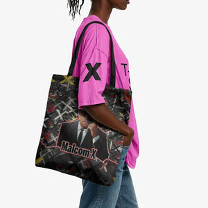 Malcolm X Tote Bag Street Art Style Portrait Quote The Future Belongs to Those Who Prepare Civil Rights Tribute - African Pride