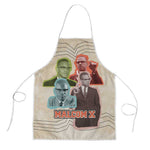 Malcolm X Apron Pop Art Portrait Collage Civil Rights Activist Retro Style Design - African Pride