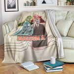 Malcolm X Blanket Pop Art Portrait Collage Civil Rights Activist Retro Style Design - African Pride