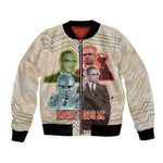 Malcolm X Bomber Jacket Pop Art Portrait Collage Civil Rights Activist Retro Style Design - African Pride