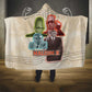 Malcolm X Hooded Blanket Pop Art Portrait Collage Civil Rights Activist Retro Style Design - African Pride