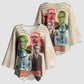 Malcolm X Kimono Sleeve Blouse Pop Art Portrait Collage Civil Rights Activist Retro Style Design - African Pride