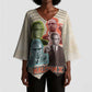 Malcolm X Kimono Sleeve Blouse Pop Art Portrait Collage Civil Rights Activist Retro Style Design - African Pride
