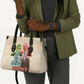 Malcolm X Leather Bag Pop Art Portrait Collage Civil Rights Activist Retro Style Design - African Pride