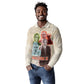 Malcolm X Long Sleeve Polo Shirt Pop Art Portrait Collage Civil Rights Activist Retro Style Design - African Pride