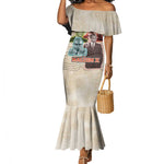 Malcolm X Mermaid Dress Pop Art Portrait Collage Civil Rights Activist Retro Style Design TS04