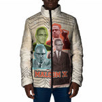 Malcolm X Padded Jacket Pop Art Portrait Collage Civil Rights Activist Retro Style Design - African Pride