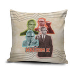 Malcolm X Pillow Cover Pop Art Portrait Collage Civil Rights Activist Retro Style Design - African Pride