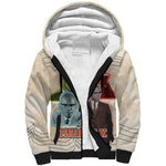 Malcolm X Sherpa Hoodie Pop Art Portrait Collage Civil Rights Activist Retro Style Design - African Pride