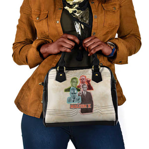 Malcolm X Shoulder Handbag Pop Art Portrait Collage Civil Rights Activist Retro Style Design - African Pride