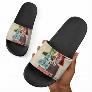 Malcolm X Slide Sandals Pop Art Portrait Collage Civil Rights Activist Retro Style Design - African Pride