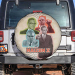 Malcolm X Spare Tire Cover Pop Art Portrait Collage Civil Rights Activist Retro Style Design - African Pride