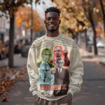 Malcolm X Sweatshirt Pop Art Portrait Collage Civil Rights Activist Retro Style Design - African Pride
