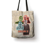Malcolm X Tote Bag Pop Art Portrait Collage Civil Rights Activist Retro Style Design - African Pride