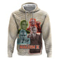 Malcolm X Zip Hoodie Pop Art Portrait Collage Civil Rights Activist Retro Style Design - African Pride