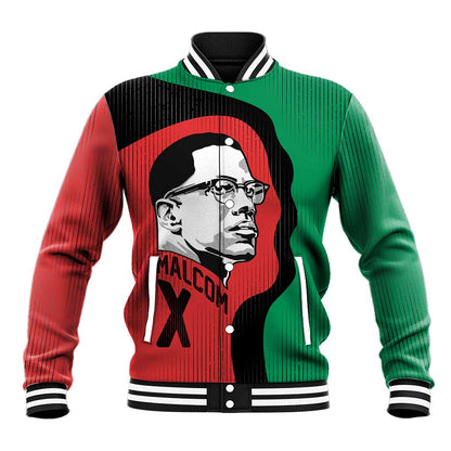 Malcolm X Baseball Jacket Truth Is on the Side of the Oppressed Quote Civil Rights Tribute - African Pride