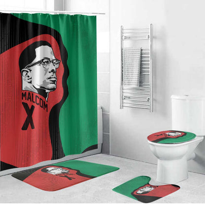 Malcolm X Bathroom Set Truth Is on the Side of the Oppressed Quote Civil Rights Tribute - African Pride