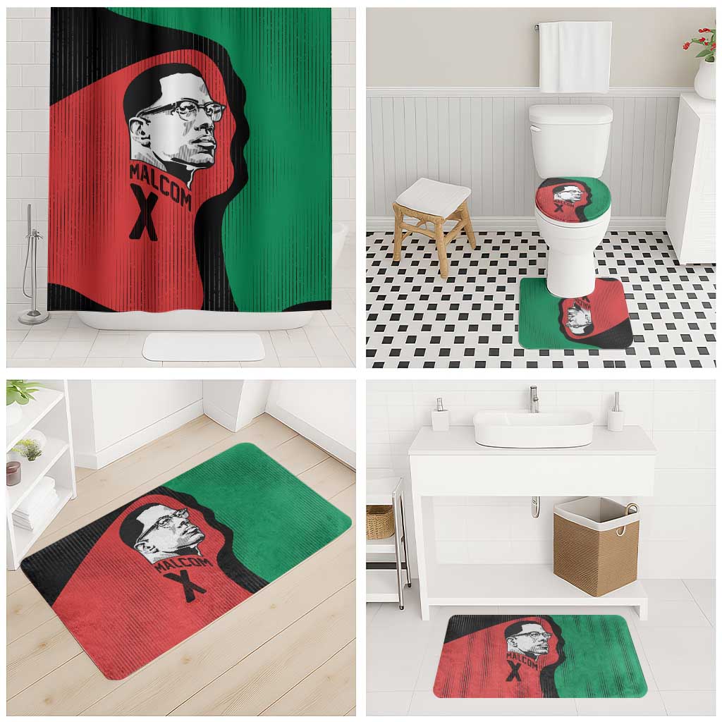 Malcolm X Bathroom Set Truth Is on the Side of the Oppressed Quote Civil Rights Tribute - African Pride